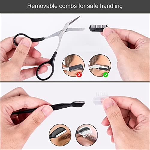 Nazqat Eyebrow Kit - Multipurpose Eyebrow Grooming Kit For Women & Men For Eyebrow Trimming, Shaping, And Exfoliating - Includes Eyebrow Tweezers, Eyebrow Razor Tools, Eyebrow Scissors (Pack Of 6) #TOP6
