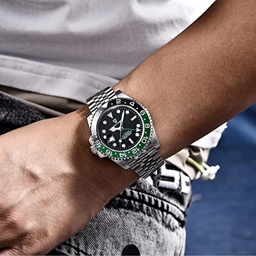 Image of Men Watch Pagani Design GMT Watches for Men Automatic 40MM Date 100M Waterproof Stainless Steel Sapphire Glass Mechanical Wristwatches PD-1662