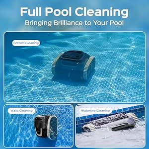 WYBOT S1 SE Cordless APP Robotic Pool Cleaner with Wall Climbing, 7 Cleaning Modes, 2.5H Fast Charge, Automatic Pool Vacuum Robot Lasts 150 Mins, Smart Navigation, Powerful Suction for Inground Pools WYBOT S1 SE Cordless APP Robotic Pool Cleaner with Wall Climbing 7 Cleaning Modes 25H Fast Charge Automatic Pool Vacuum Robot Lasts 150 Mins Smart Navigation Powerful Suction for Inground Pools