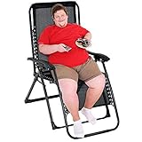 Oversized Zero Gravity Chair, 420 lbs Weight Capacity Patio Lounge Chair XL Folding Outdoor Indoor Adjustable Recliner Chair with Cup Holder Tray and Pillows for Pool, Beach, Lawn, Deck, Yard, Camping