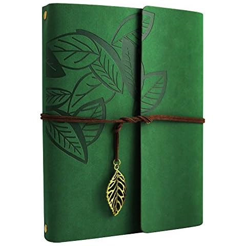 ZEEYUAN Photo Albums, DIY Memory Scrapbook Leaf Soft Leather Scrapbook Photo Album Family Wedding Album Special Christmas Valentines Birthday Gifts Unique Present for Women Cover