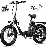 ⚡️ 𝟕𝟓𝟎𝐖 𝐌𝐨𝐭𝐨𝐫 & 𝟐𝟖𝐌𝐏𝐇 𝐇𝐢𝐠𝐡-𝐒𝐩𝐞𝐞𝐝 𝐄𝐥𝐞𝐜𝐭𝐫𝐢𝐜 𝐁𝐢𝐤𝐞 - Conquer steep hills (75N.M torque) and commute faster with a 28MPH top speed, powered by a robust 1056W peak motor. Perfect for adults seeking a high-performance folding electric bike for urban commuti...