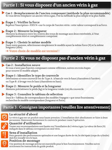 Verin a Gaz pour soulever trappe lourde et auvent de remorque - 4