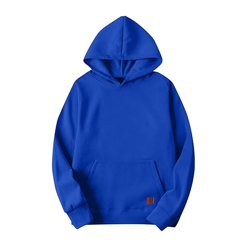 Mens Oversized Hoodie Solid Streetwear Loose Hooded Sweatshirt Pullover With