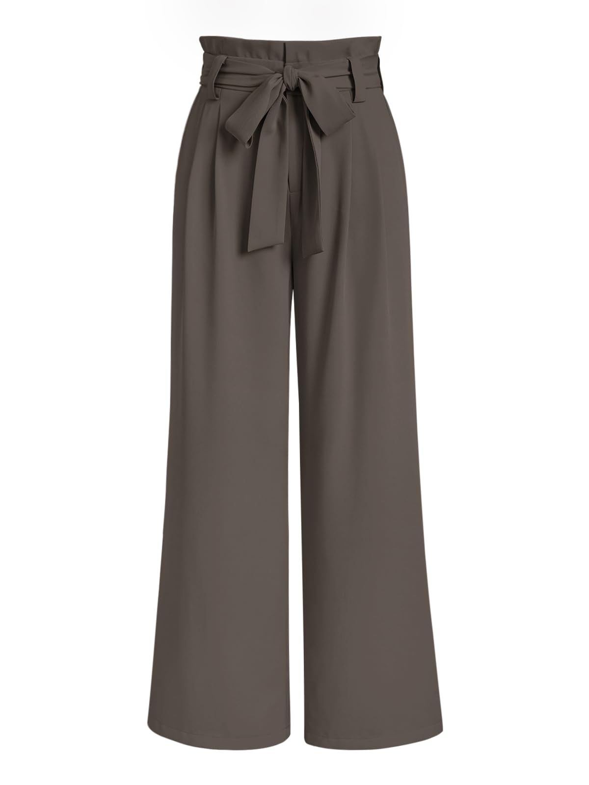 LILLUSORY Paperbag-Hose für Damen, mit weitem Bein, hohe Taille, Business-Casual-Hose mit abnehmbarem Gürtel