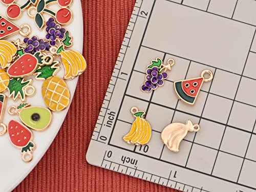 Image of VIDRIO Pack of 80 Bananas Enamel Charms Gold Plated Colored Pendants Accessories for Necklace Bracelet Jewelry Making DIY Crafting