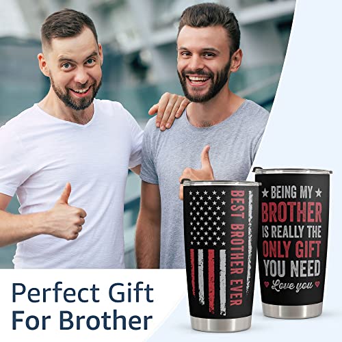Macorner Brother Gifts - Tumbler 20Oz - Birthday Christmas Gifts For Brothers From Sister Brother - Gifts For Men Big Brother Little Brother Siblings Brother In Law - Brother Gifts From Sister #TOP1