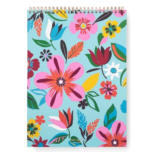 Grand carnet ligné à spirales 160 pages grand format bloc-notes cahier écriture motif floral
