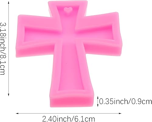 Miniatura 2 de Paquete de 4 llaveros en forma de cruz de resina de silicona con 10 llaveros de bricolaje, llavero, collar, bolsa para hacer joyas, bolsa de