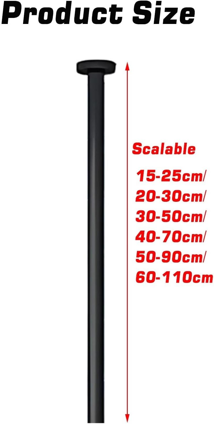 天井吊り下げミラー、鉄製オーバルメイクアップミラー、家庭用バスルームトイレホテルエントランス用 画像(Black,Stretch50