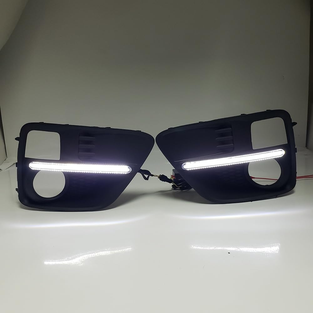 NOCHE Luce Direzione 2 PCS Auto DRL con Indicatore di Direzione Giallo Lampada per Subaru WRX/WRX STI per 2015-2017 Daytime Running Light Specchietti Laterali Luce