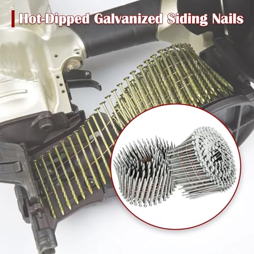 Image of findmall 3600 Count Siding Nails 2-1 /2 inch by .092 inch Hot-Dipped Galvanized