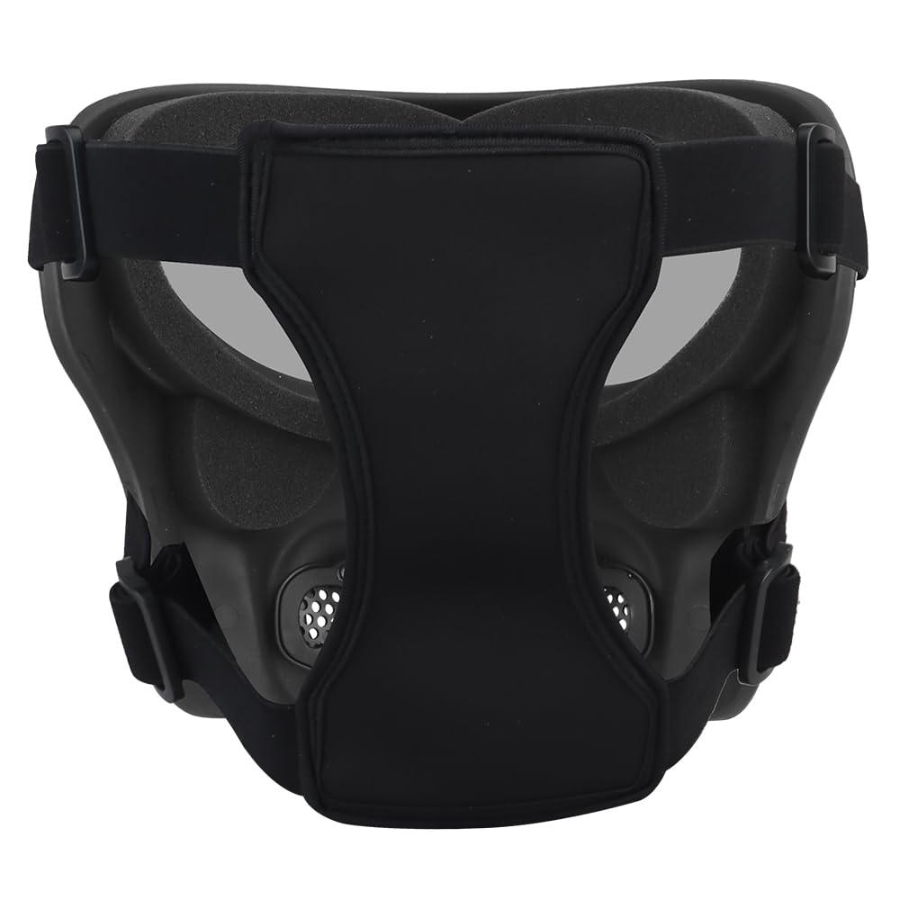 Maschera tattica integrale, lente grigia, traspirante, per softair, paintball, per tiro a segno, caccia e feste in costume di Halloween