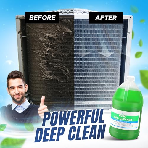 AC Evaporator Coil Cleaner, 1 Gallon , No Rinse Coil Cleaner, Metal-Safe Corrosion Inhibitors, Cleans Air Conditioners,  - Additional View