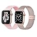 Produktbild Libra Gemini 2 Stück Armband Kompatibel Apple Watch Armband 41mm 40mm 38mm,Nylon Geflochten Elastisch Armband Klassisches Edelstahl Metall Armband iWatch Series 7/6/5/4/3/2/1 SE