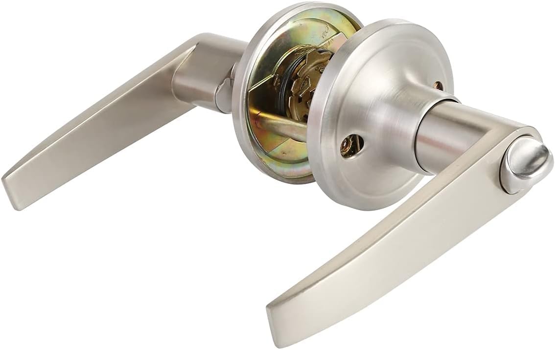 KYUEPONG Handle Locks Door Lock, Door Handle Sets, Lock Entry Lever Indoor with 3 Keys Locks