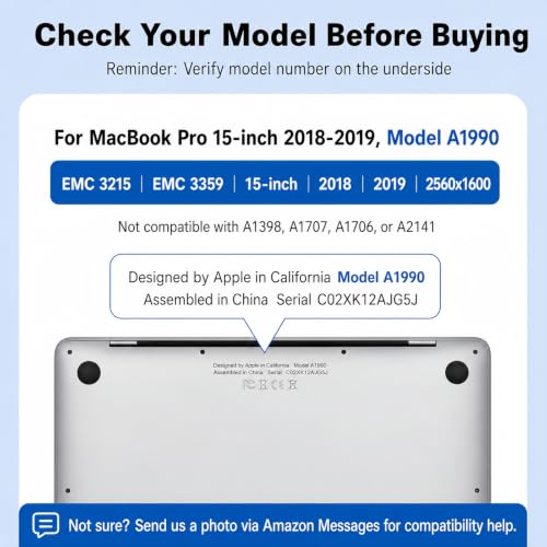 Image of A1990 Screen Replacement A1990 LCD for 15 inches MacBook 2018 2019 Year 2560x1600 Replacement LCD Full Assembly for EMC 3215 3359 Space Grey