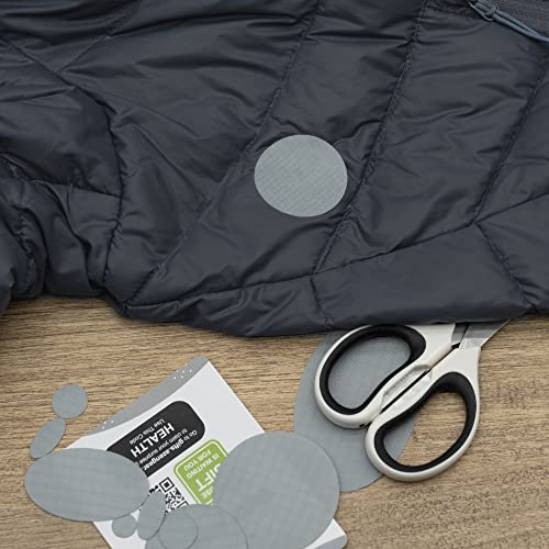 aZengear Reparaturflicken (30+ Farben) für Daunenjacken, Steppjacken, Zelte, Schuhe und Polster, selbstklebend, wasserdicht, reißfest sowie kälte- und hitzebeständig (11 Stück, Silber)
