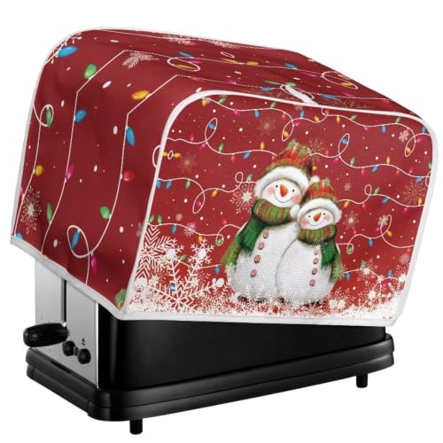 Image of Cute Snowman 2 Slice Toaster Cover Christmas Decor