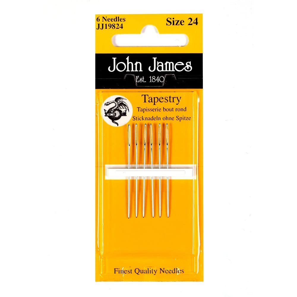 John James -26 Tapestry Needles (6 Count) - Metal, Sharp Size 6