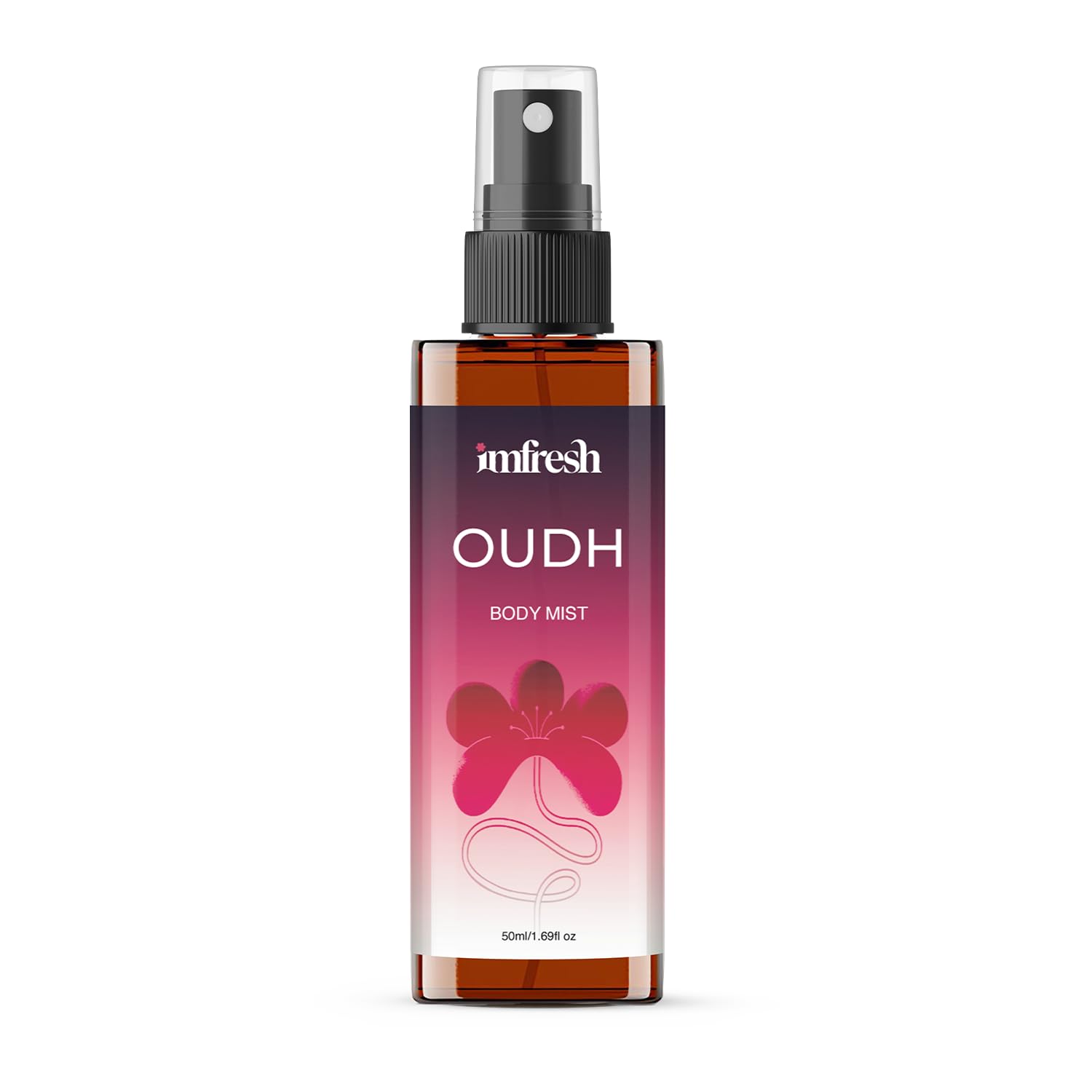 imfresh Oudh Body Mist with Orange, Lemon & Bergamot Fragrance Notes | For Hydration, Scent & Layering | Contains No Parabens | Alcohol Free & for All Skin Type | 50ml