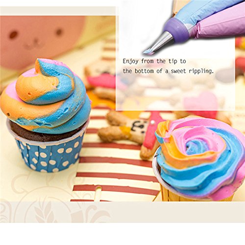 TTLIFE 3 Hole 3 Color Icing Piping Bag Nozzle Converter Tricolor Cream
