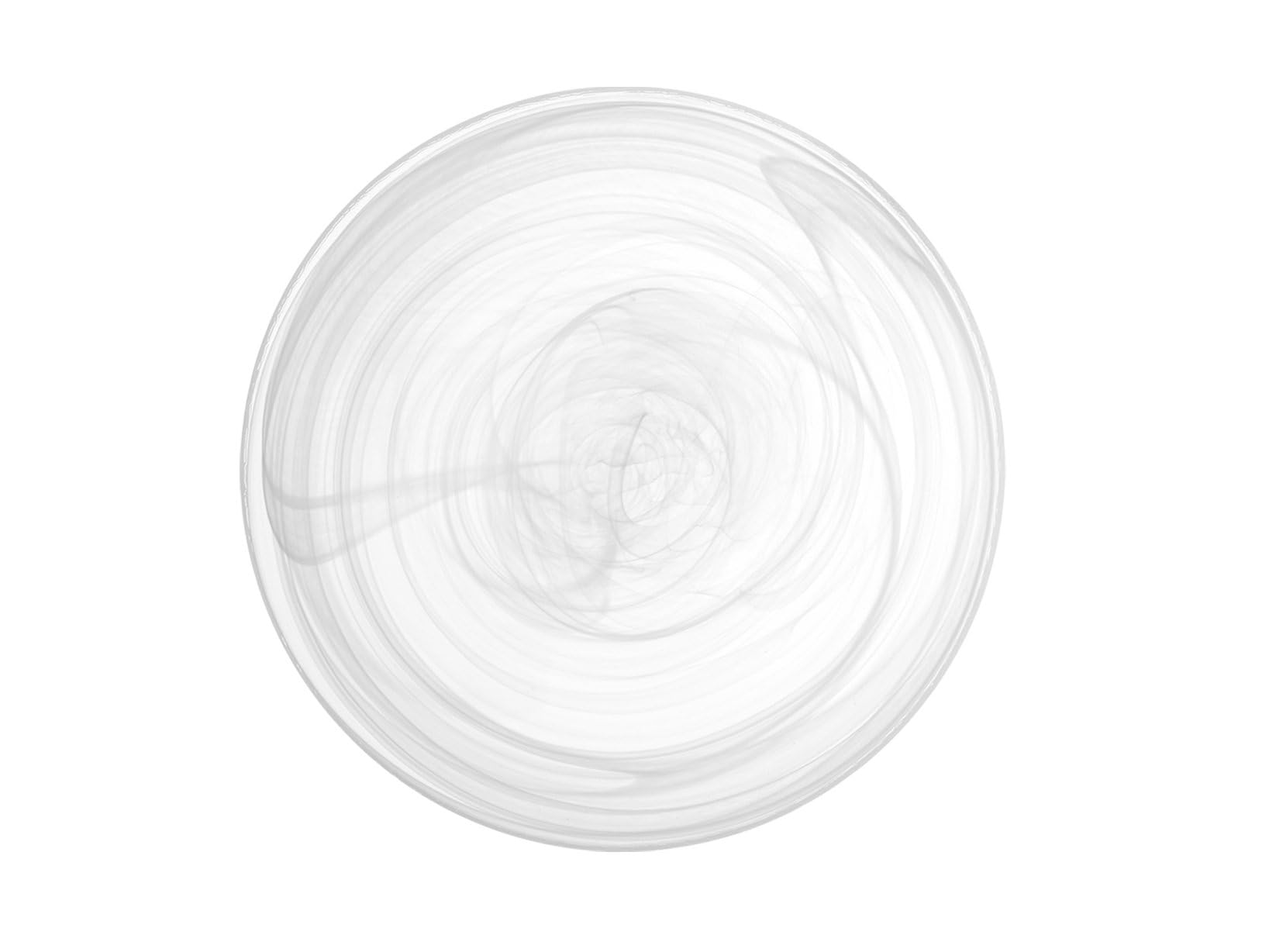 H&h Set of 6 Piatti Piani Alabastro in vetro Bianco CM27.5