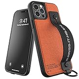  DIESEL Custodia con tracolla Utility Twill iPhone 12/12 Pro nero/arancione