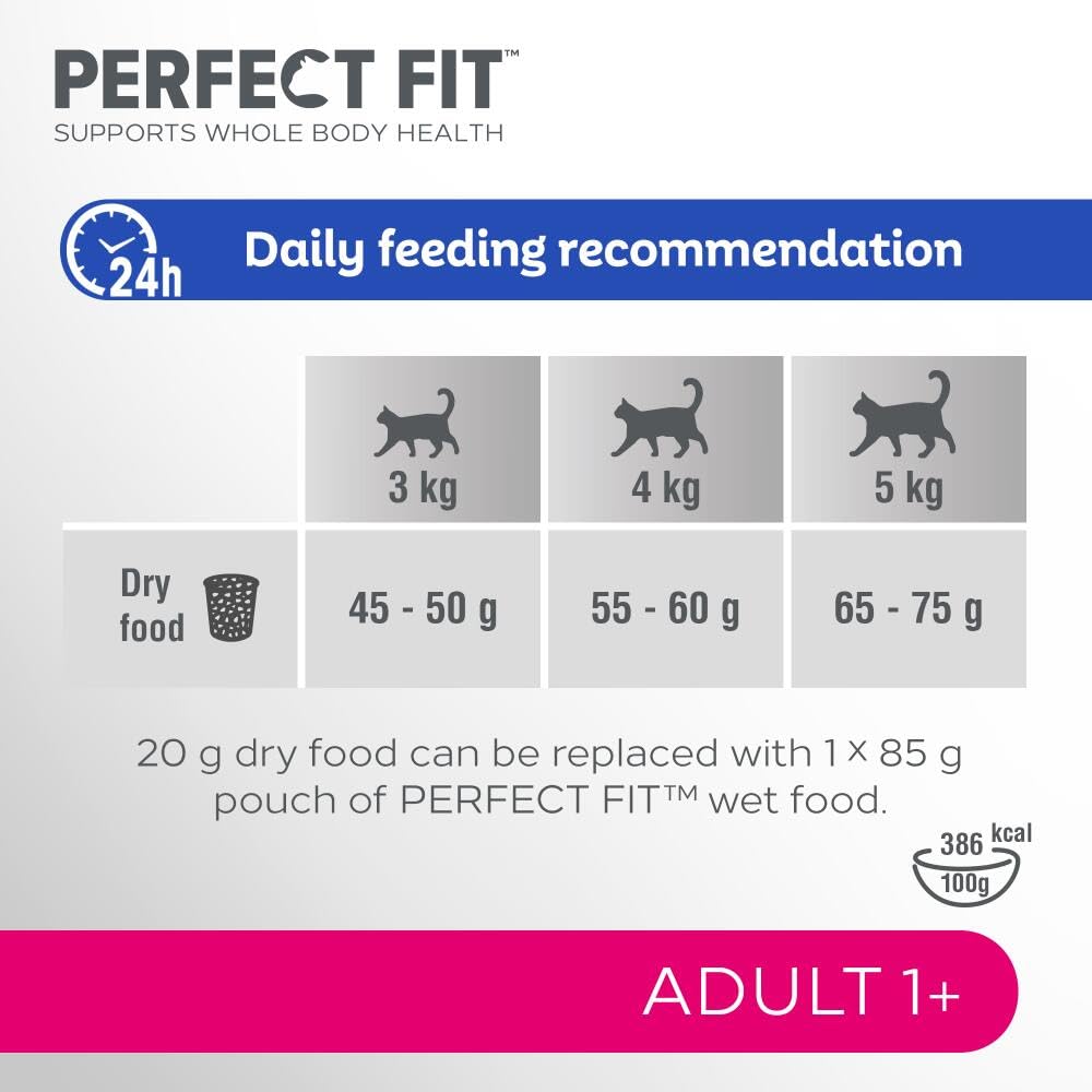 Cibo secco per adulti per gatti adulti da 1 anno - pollo, 2,8 kg (3 bustine)