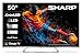 Sharp QLED Fernseher 50 Zoll Google TV - 4K UHD Smart TV mit Mini LED, Dolby Vision HDR, Dolby Atmos, Sound by Harman Kardon, Google Assistant und Triple-Tuner, QLED TV 50JP7765E (2026)