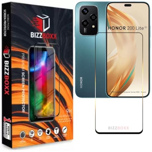 Image of HONOR 200 Lite 5G Tempered Glass Screen Protector Guard With Precise Edges - High Definition, Shatterproof, Easy Install, Anti-Fingerprint (HONOR 200 Lite) - Pack of 1