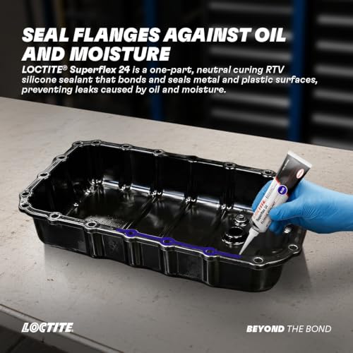 Image of LOCTITE Superflex 24 RTV Silicone Adhesive Sealant 85g (Pack of 2) | Blue Neutral Cure, One-Part, Non-Corrosive & Non-Sag | Oil Resistant | For Automotive & Industrial Sealing, Gearboxes, Pumps & Gasketing