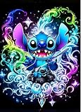 CLYCTIP Diamond Painting Erwachsene, DIY Stitch Diamond Painting Set, Diamond Painting Pictures Arts Craft Cartoon Mosaic Making