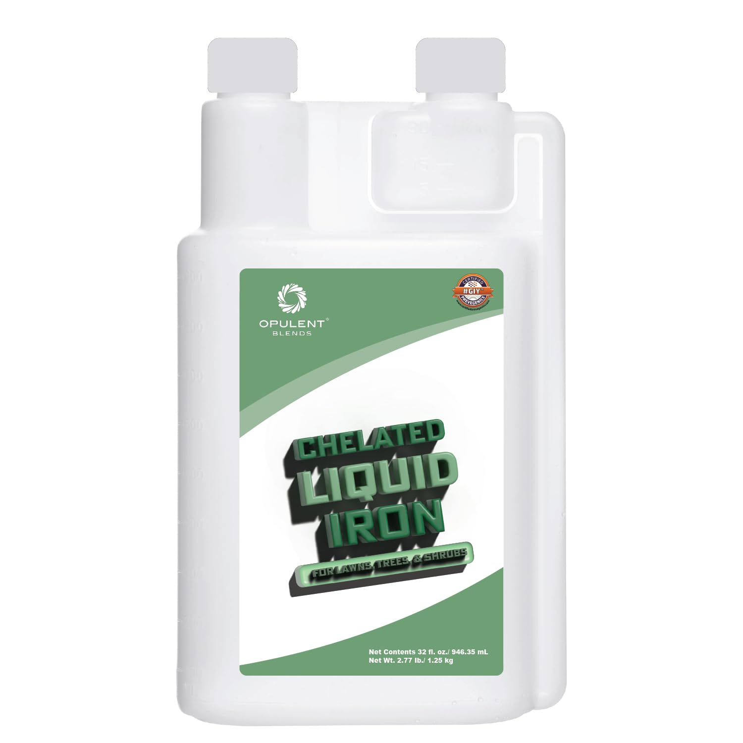Chelated Liquid Iron (32 fl. oz.) - Liquid Chelated Iron for Lawns, Trees, and Shrubs - 6.5% Iron - EDTA Free - Made in The U.S.A.