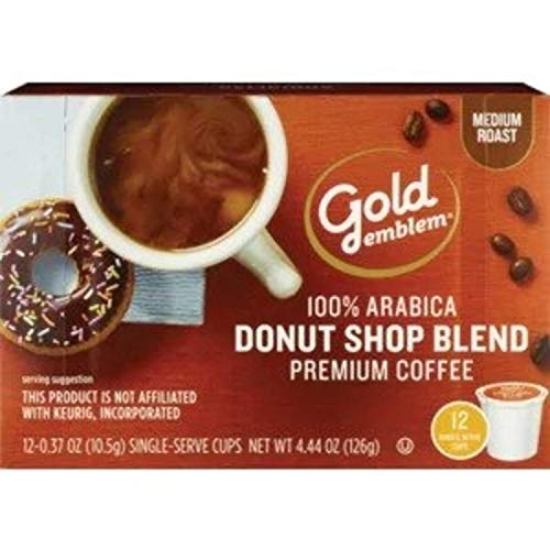 Gold Emblem 100% Arabica Donut Shop Blend Premium Coffee Single Serve, Medium Roast
