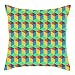 Poszewka na poduszkę Kolorowe geometryczne drukowane poszewki na poduszki Rzuć poszewki na poduszki 45 × 45 cm Home Sofa Decor krótka pluszowa poszewka na poduszkę-5