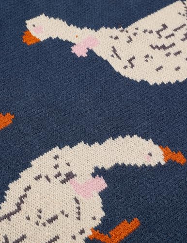 Aelfric Eden Goose Printed Sweater Crewneck Pullover Sweater Long Sleeve Casual Oversized Tops3