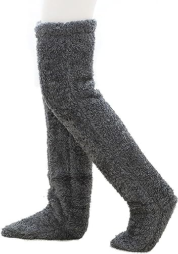 SnugglePaws Sock Slippers, Sock Slippers for Women, Warm Over Knee Fuzzy Socks