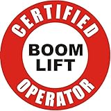Certified Boom Lift Operator Helmet Sticker Hard HAT Sticker