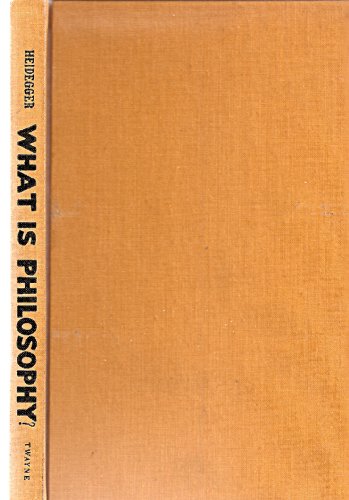 What Is Philosophy? [German] B0000CK2F8 Book Cover