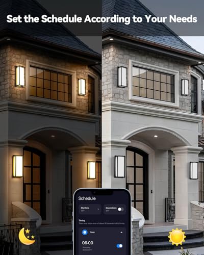 Image of SHIMR Outdoor Wall Lights, Porch Lights RGBCW Outdoor Light Fixture, Color Changing Exterior Sconce Waterproof Antirust [ETL Listed]