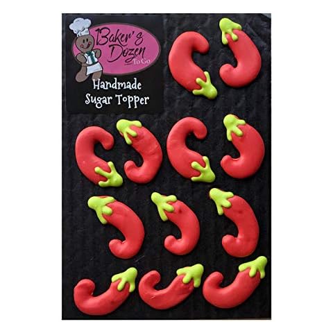 Fiesta Jalapeno- 12 pcs Edible Icing Cupcake Decoration Topper Kit by BakersDozenToGo Cover