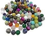 heilstein onyx marmor Durchmesser der Perlen 8mm Set 100 Stück Mix Halbedelsteine Perlen Schmucksteine Edelsteine Steinperlen Heilsteine Halbedelsteinperlen Bastelperlen Obsidian Aventurin Jade Onyx Tiger Auge Malachit Türkis Quarz Rosenquarz usw. Basteln Schmuck selber machen Schmuckperlen aus Halbedelsteinen von CRYSTAL KING