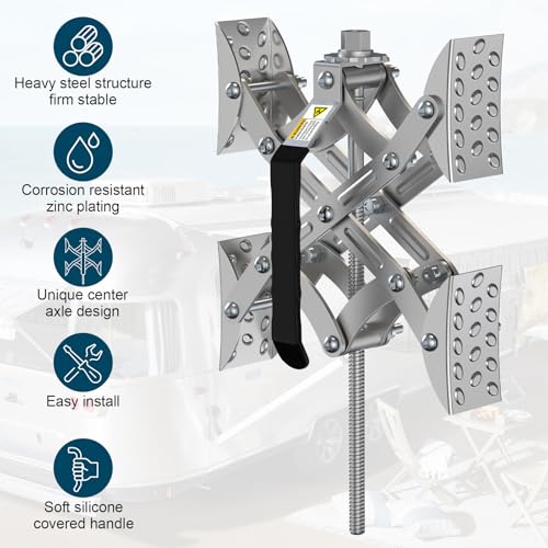 Image of RV X Chocks Wheel Stabilizer for Travel Trailers, RV X-Shaped Wheel Chocks