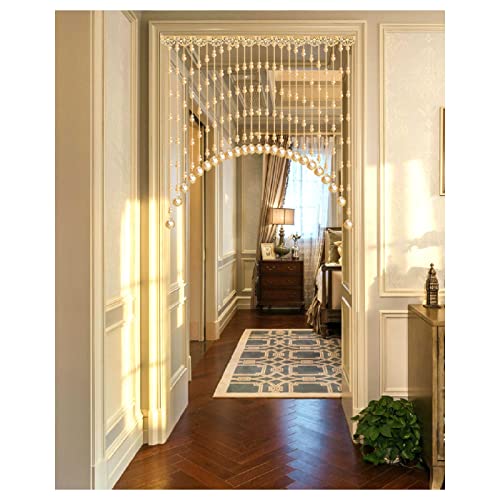 Bead Curtain,Crystal Beaded Curtains For Doors,Thread Beads Screen Interior Partition Room Divider Party Wedding Children Bedroom Decorations Crystal Cut ( Color :