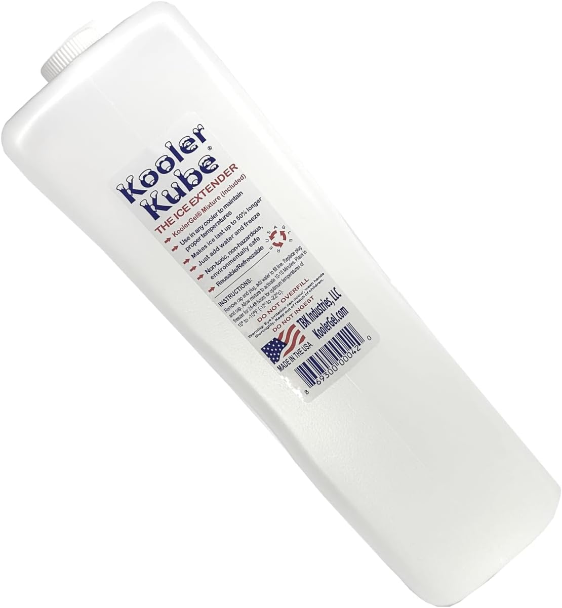 Kooler Kube The Ice Extender White, 3.5x3.5x12.25