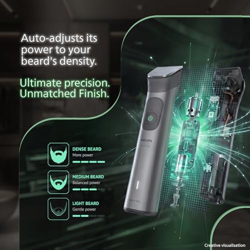 Image of Philips India's No.1 Men's Trimmer* | Effortless styling | BeardSense Technology | All-in-One Grooming Kit- Face, Head, Body | 120min runtime | IPX7 Waterproof | 5yr warranty* | MG5932
