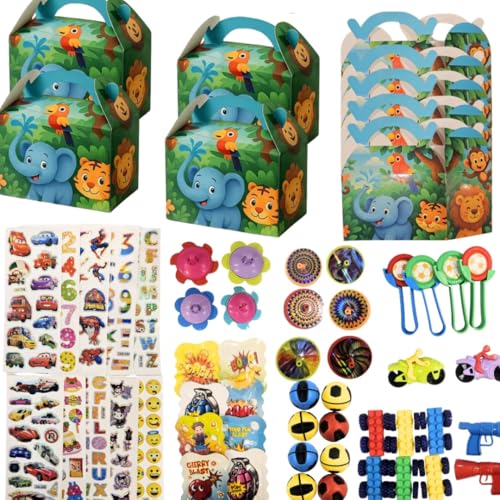 Image of Wanna Party Return Gifts For Birthday Prty -60Pcs Return Gifts For Boys Birthday| Khoi Bag /Pinata Fillers For Kids|Return Gift Bags For Kids Boys| Best Combo Gift Items for Boys- Jungle Theme