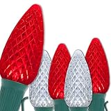 C9 OptiCore Red & White LED Commercial Outdoor Christmas Lights - Heavy Duty Christmas String Lights