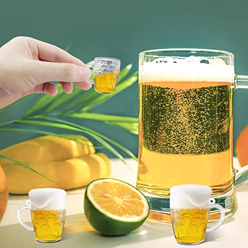 Doerdo 25Pieces Mini Beer Glasses Clear Plastic Mug Shot Small Juice Cups Tasting Glasses For Beer Festival Outdoor Bbq, Outdoor Picnics, Or Oktoberfest, 0.2Oz #TOP3
